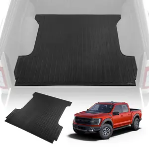 Rubber Truck Bed Mat for 2015-2020 Ford F150 5.5FT Short Bed – 66.5"x64", 1/4" Thick All-Weather Liner, Anti-Slip & Anti-Damage Protection