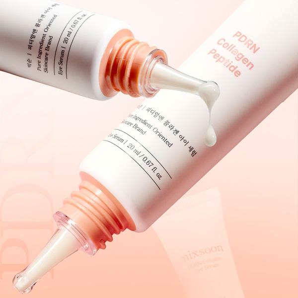 [New] PDRN Collagen Eye Serum 0.68 Fl. Oz / 20ml Under Cream for Eye Bags Peptide Hydrating Lightweight dropper Korean Glass Skin Care