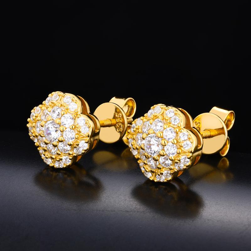 【#E600】Starry Ear Nails UCCIYO Lab-Created Moissanite Earrings For Women S925 Sterling Silver Stud Earring Men Hip Hop Jewelry Couple Gift