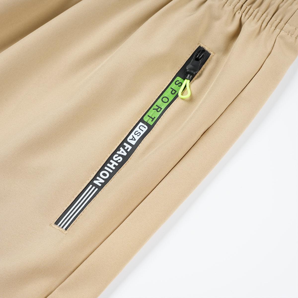 Men's Multi-Pocket Zip-Up Long Pants - TikTok Shop exclusive deal, casual everyday wear, stylish and practical, an essential part of any man's wardrobe, solid color casual work pants