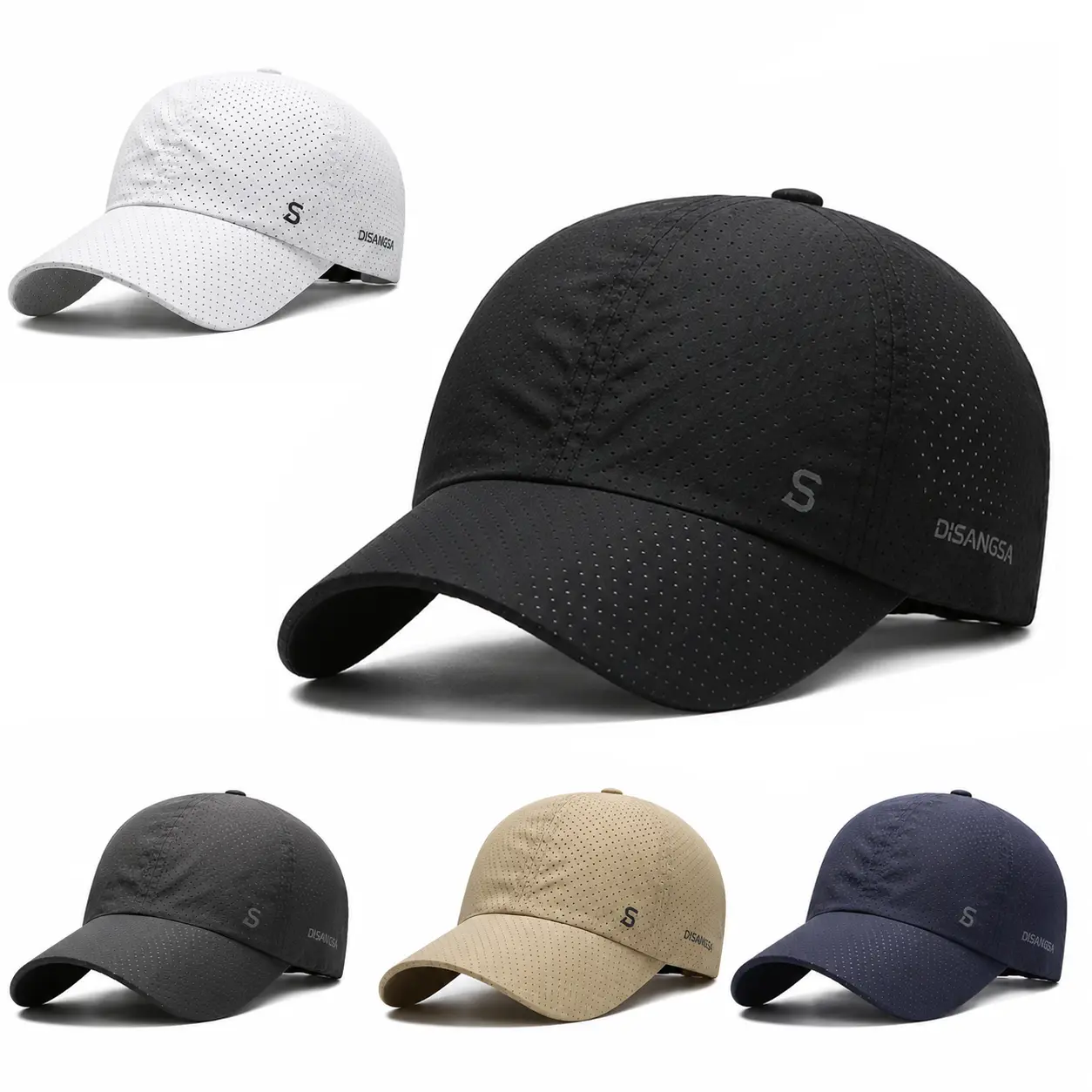 Men's 2-Pack Mesh Baseball Cap, Breathable Quick-Drying Outdoor Adjustable Cap with UV Protection for Summer Sports, Mesh Caps