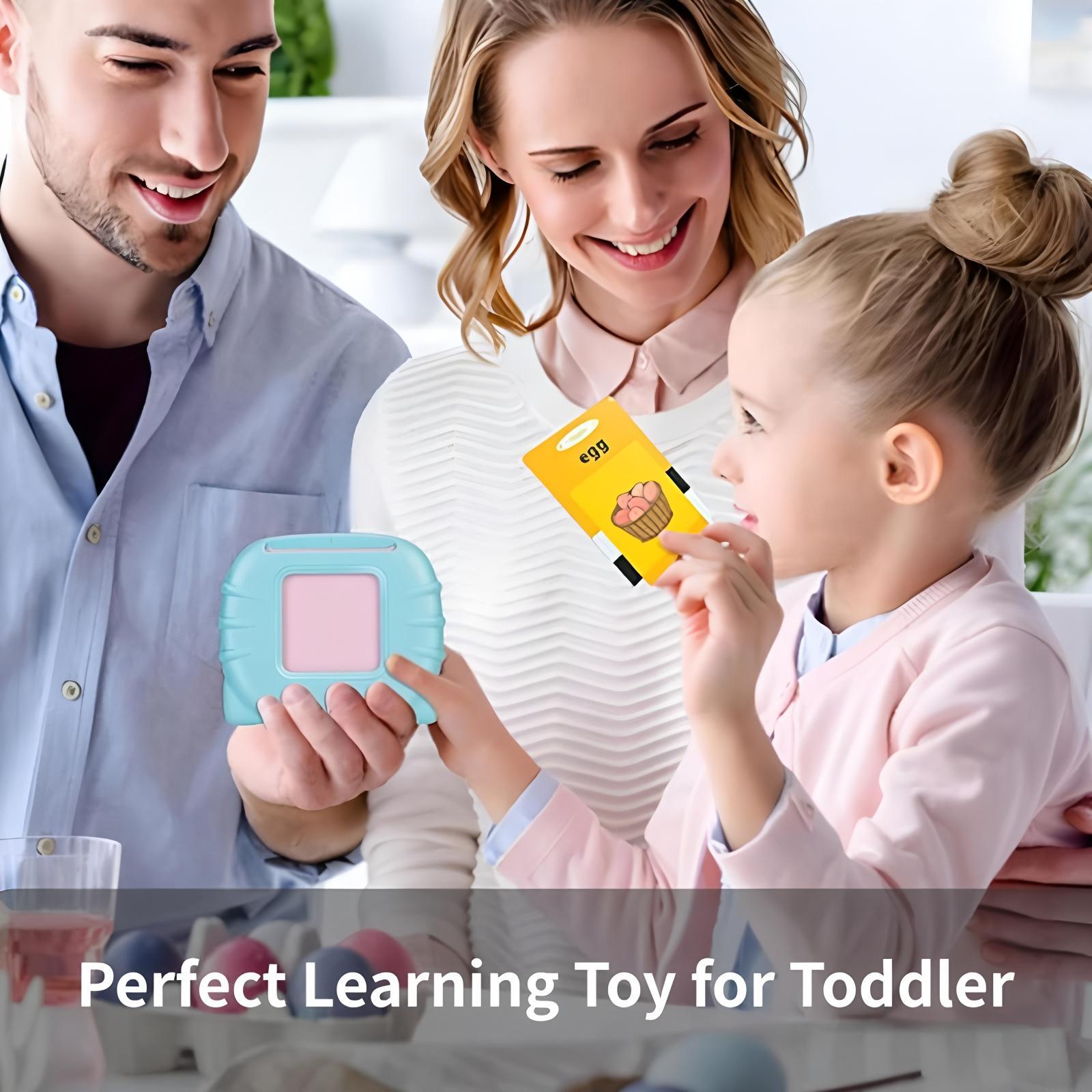 KIDGENIUS Bilingual English & Spanish Talking Flash Cards for Toddlers - 224 Sight Words Interactive Educational Toy for Kids Ages 1-8 - Perfect for Children’s Day & Summer Holidays Sensory