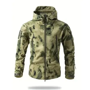 Warm Men's Camo Tactical Jacket - Multi-Pocket Outdoor Coat for Hiking, Panp Windproof, Casual Wear and Piece, ClosetEssential, EssentialBasics, AllDayComfort, MustHaveBasics, EverydayEssential, SmartCasual