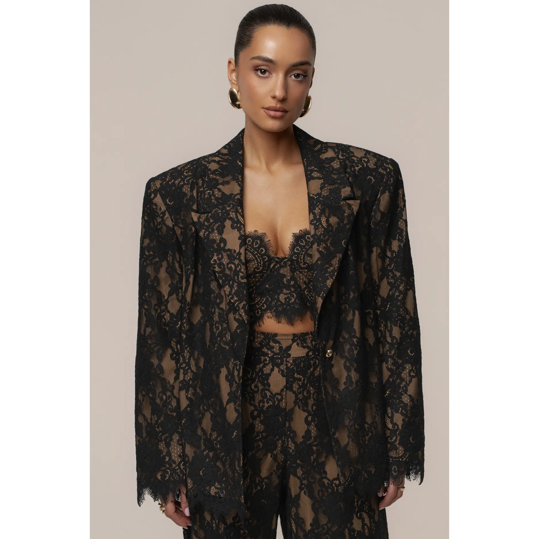 Black Lace And Desire Blazer