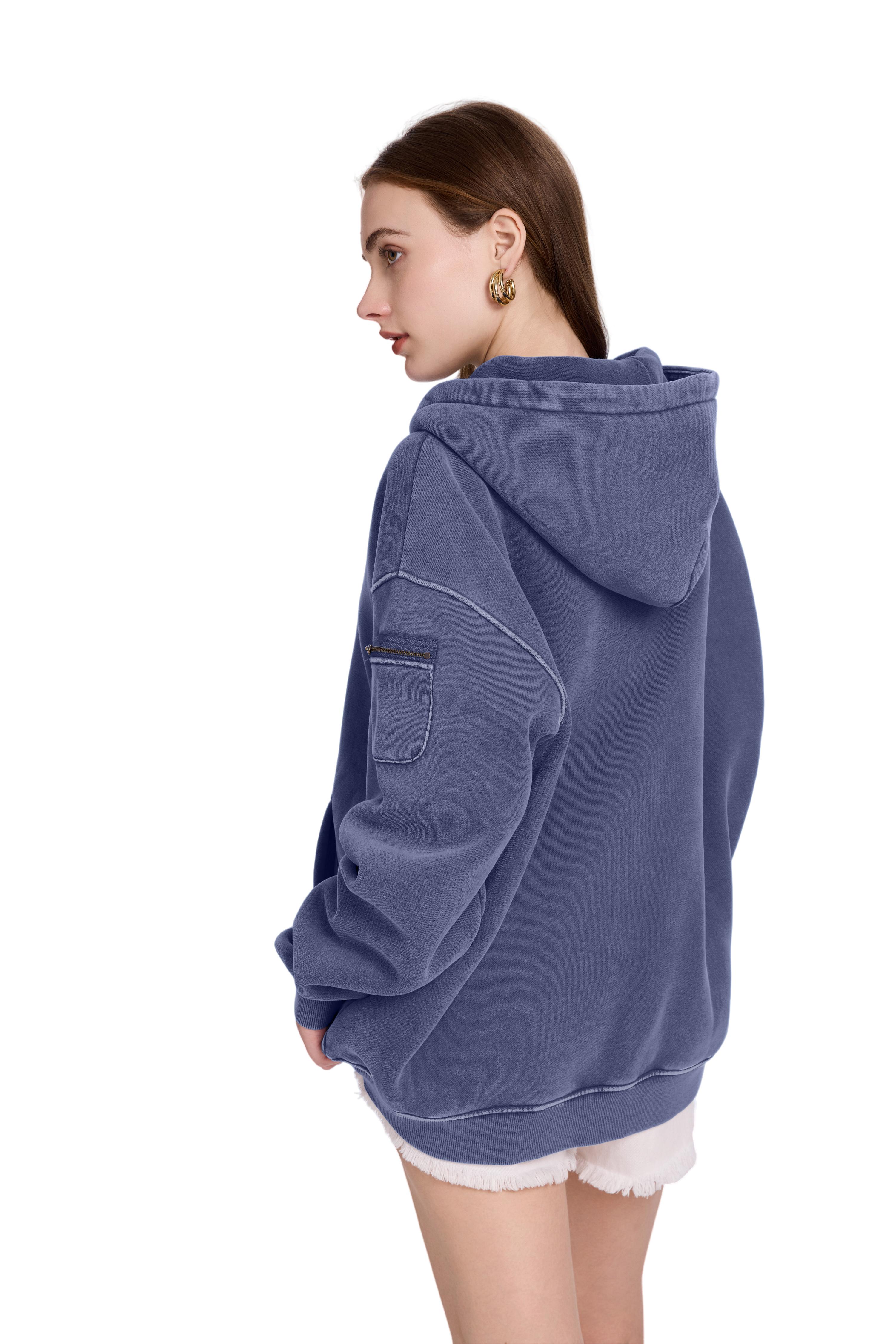 FAIABLE Unisex Oversized Half Zip Fleece Pullover Cozy Warm Parka-Style Sweatshirt for Men & Women Travel Streetwear Fashion Trendy Winter Layer Daily Casual Outdoor