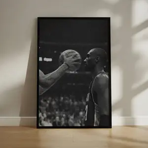 Kobe Bryant lock In Poster Motivational Basketball Wall Art Lakers Legend Print For Gym, Studio, Or Game Room