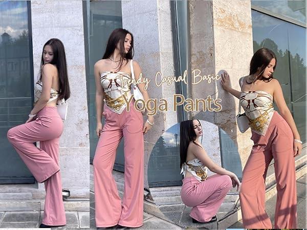 Zeagoo Yoga Sweatpants Women Loose Wide Leg Pants with Pockets High Waisted Sweatpants Stretch Casual Lounge Pants Thin New Spring 2025 Sports Bottoms Zeagoo Yoga Sweatpants Women Loose Wide Leg Pants with Pockets High Waisted Sweatpants Stretch Casual Lounge Pants Thin New Spring 2025 Sports Bottoms