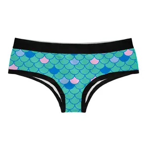 Womens Mermaid Scales Panties Funny Sarcastic Mythical Creature Fantasy Underwear for Ladies Funny Underwear for Women Graphic Womenswear Funny Animal  Women's Novelty Panties Multi