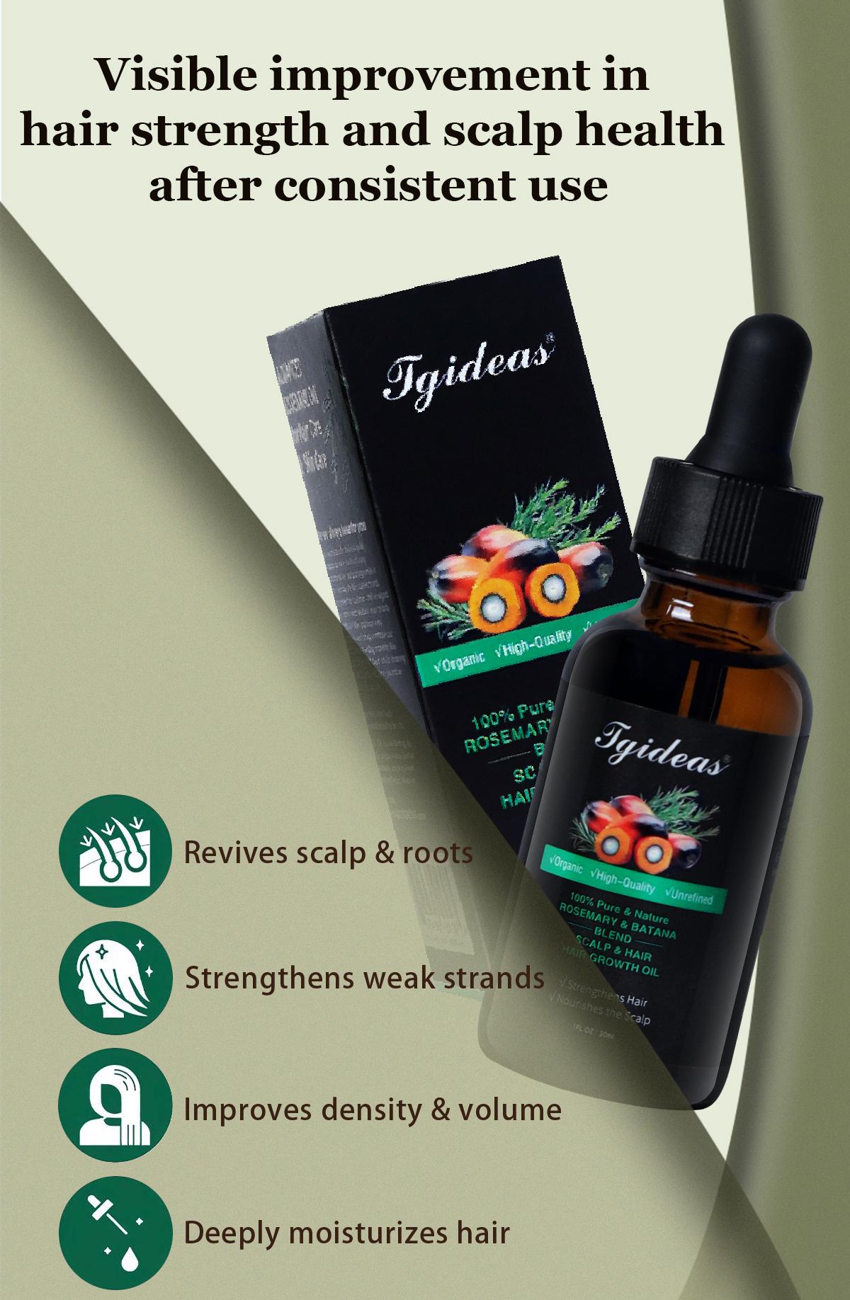 Tgideas Hair Nourishing Oil with Batana & Rosemary – Helps Reduce Shedding & Supports Stronger, Fuller Hair Tgideas Hair Nourishing Oil with Batana & Rosemary – Helps Reduce Shedding & Supports Stronger, Fuller Hair