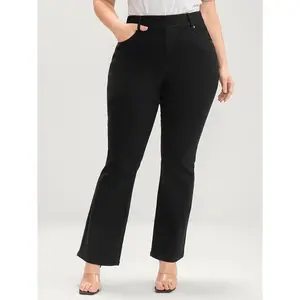 BLOOMCHIC Plus Size Bootcut Slightly Stretchy High Rise Black Wash Pocket Full Jeans [M-6X] 2026 Summer Vibes Swimweek
