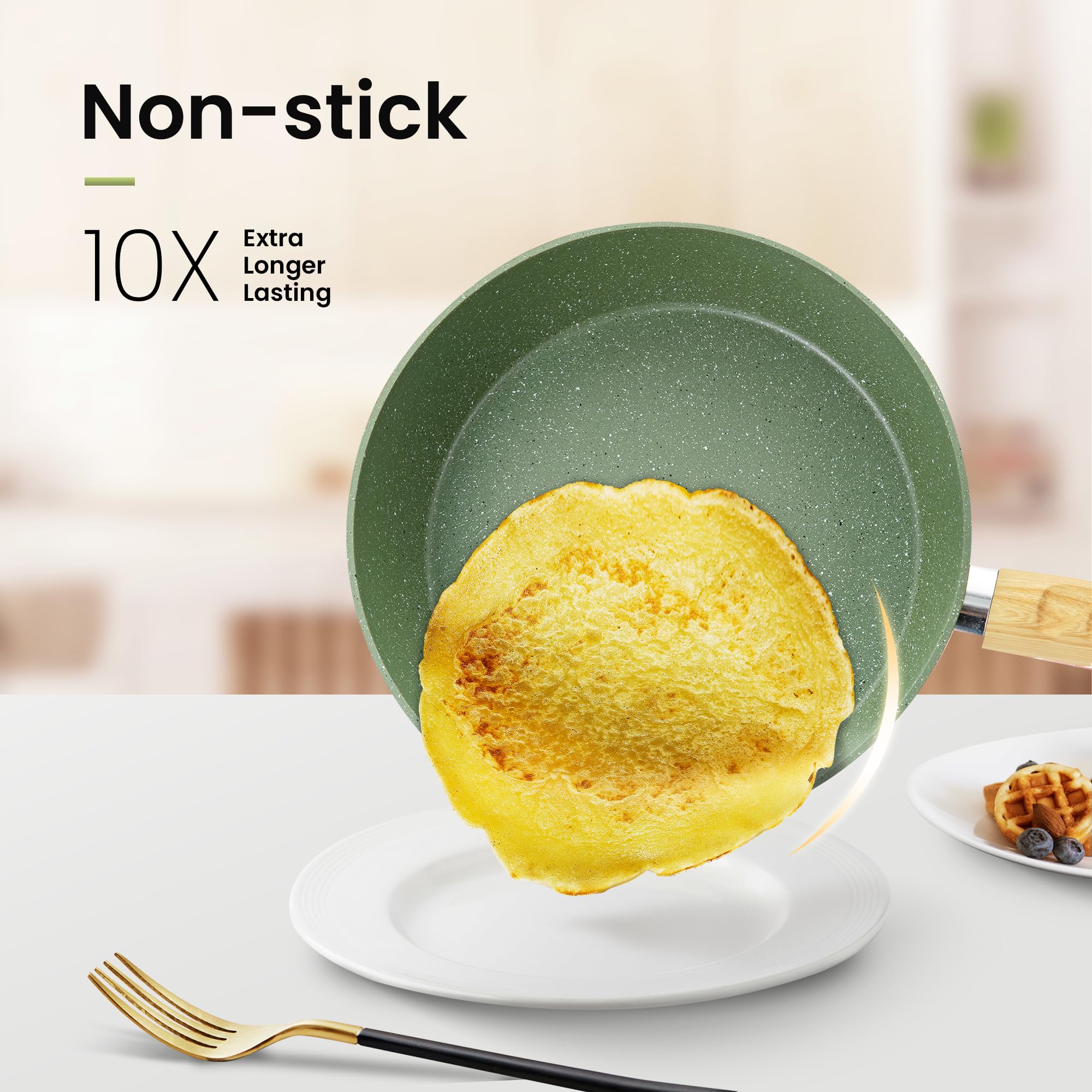 Kitchen Academy Set of 30 Pieces - Induction Cookware with Nonstick Granite Stone Coating, Includes 5 Casserole Lids, Various Woks and Frying Pans Kitchen Academy Set of 30 Pieces - Induction Cookware with Nonstick Granite Stone Coating, Includes 5 Casserole Lids, Various Woks and Frying Pans