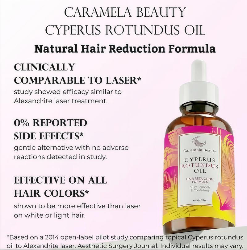 2 Pack Caramela Beauty Cyperus Rotundus Oil for Natural Permanent Hair Reduction,Mild and Non-irritating Body Care Wax,Moisturizing & Soothing for Skin Care Depilatory SL ,Unisex Hair Removal Creamoil , Daily Use Cosmetic Gentle Removal