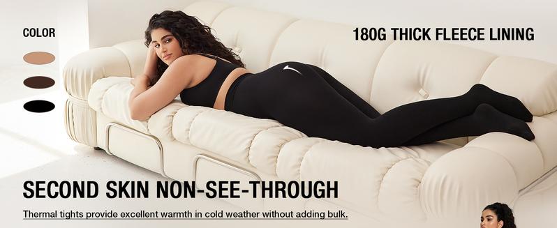 OEAK Womens Fleece Lined Tights Leggings Plus Size Thermal Warm Thick Opaque Tights Tummy Control High Waisted Pantyhose OEAK Womens Fleece Lined Tights Leggings Plus Size Thermal Warm Thick Opaque Tights Tummy Control High Waisted Pantyhose