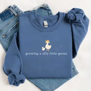 [Flashsale up to 70%] Growing a Silly Little Goose Shirt/ Sweatshirt Cute Pregnancy Announcement Shirt, Pregnant Shirt, Homestead Mom Gift, Baby Shower Gift