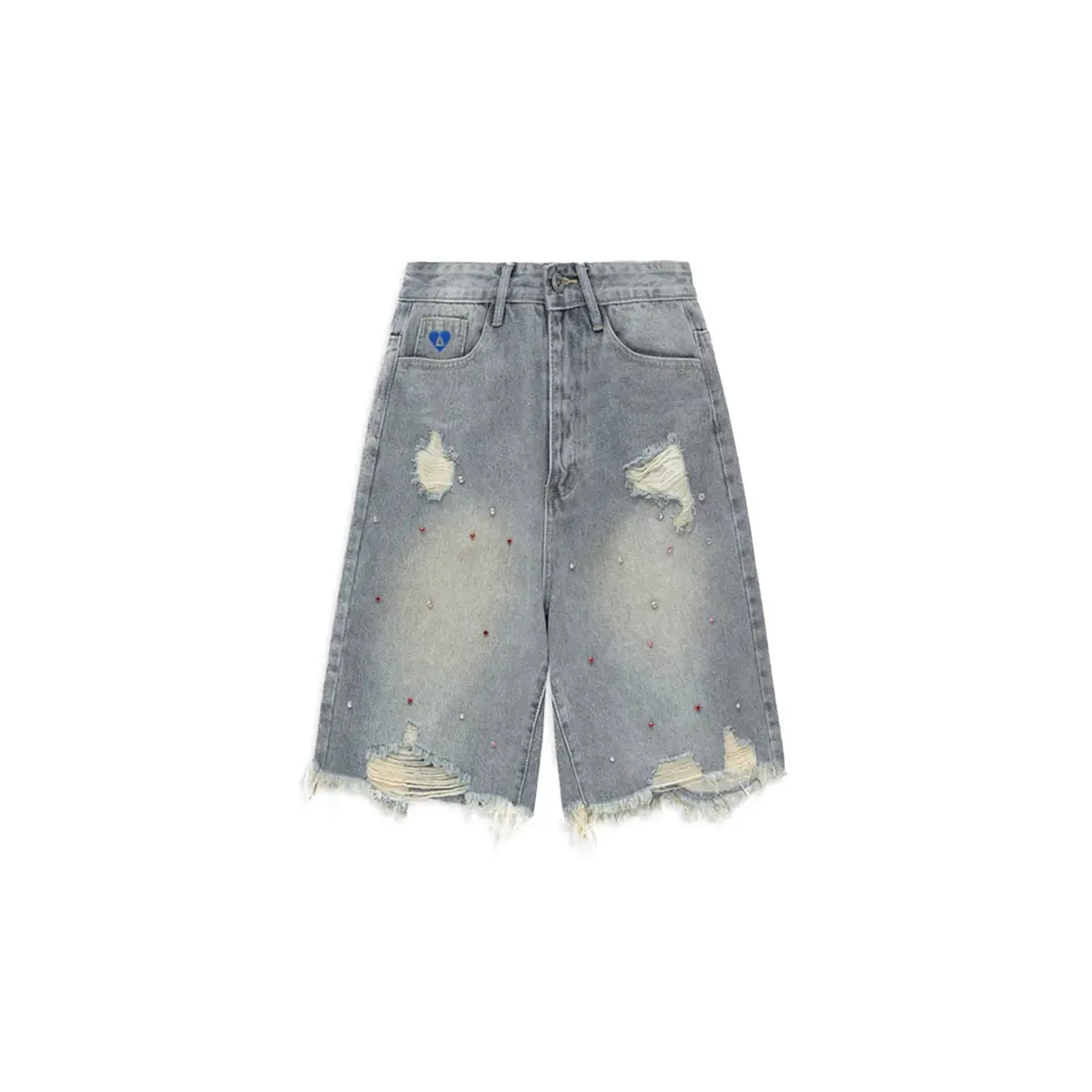 Aelfric Eden Women's Rhinestone-Applied Wide-Leg Denim Jorts, Cute Fitted Cotton Clothes with Streetwear Style, 2025 Trendy Casual Bottoms,summerwins,summeroutfits,vacationoutfits,beachoutfits,back to school shopping