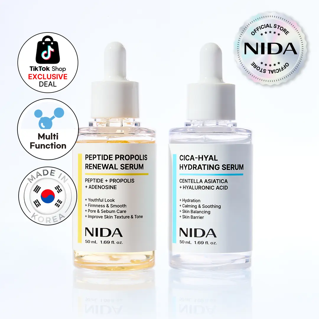 NIDA Hydrating Renewal Serum(s) Centella Hyaluronic acid Peptide Propolis Dry Skin Wrinkles