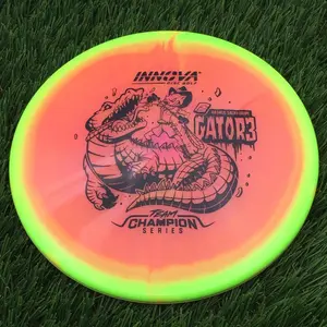 Innova Halo Champion Gator3 with Rasmus Saukkoriipi Team Champion Tour Series 2026 Stamp - 175.5g - Salmon Pink Lime Green