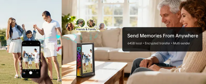 Divoom Times Frame WiFi Smart Digital Photo Frame - 10.1in Transparent Desk Display, 32GB/64GB Storage, RGB LED Lights, Picture/Video Sharing, Work Tools, Unique Room Decor, Halloween/Christmas Decor Gifts for Adults techvibes Divoom Times Frame WiFi Smart Digital Photo Frame - 10.1in Transparent Desk Display, 32GB/64GB Storage, RGB LED Lights, Picture/Video Sharing, Work Tools, Unique Room Decor, Halloween/Christmas Decor Gifts for Adults techvibes