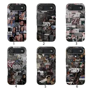 Teen wolf zaPhone  for Iphone, for Samsung ,Phone Accessories, Cute Phone , Fashion , Perfect Gift for Her/Him, Creative Dual Layer  Military-Grade Camera Full Coverage Purple 17 Pro Max Case Lipstick with Lip Tint Bow Design Mirror Leather Cross Fidget