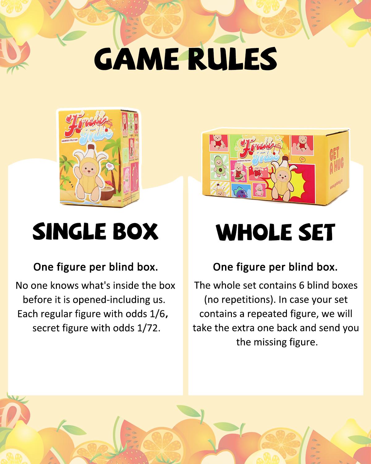 Getahug Fruit Tribe Series Mini Bear Blindbox | 5.9 Inches Plush Pendant Bag Charm Keychains Gift