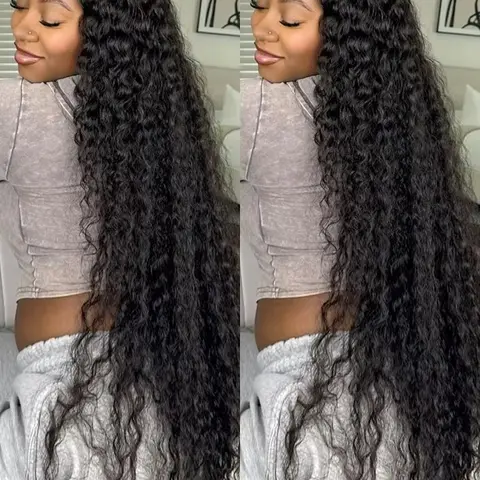 FACMOOD Women's 250 Density 13x6 HD Deep Wave Human Hair Lace Frontal Wig, 30" Glueless 7x5 Wear-and-Go Clearance Sale Wig, Deep Wave Wig, Glueless Wigs Human Hair