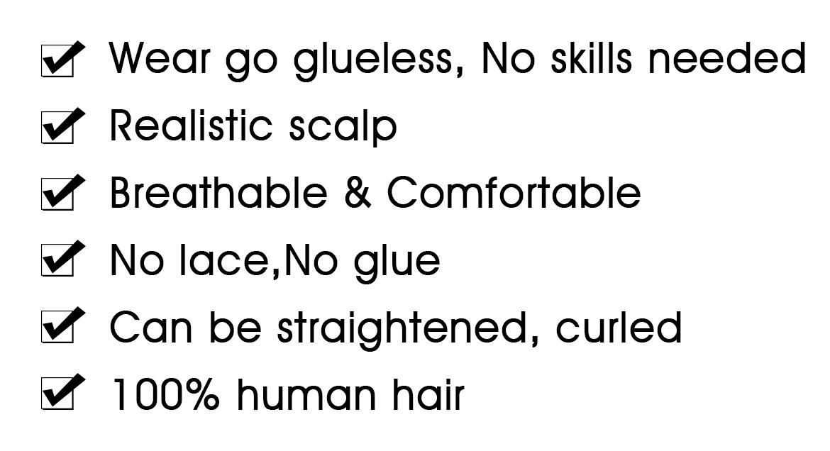 Wavymy Breathable Cap Wear Go Realistic Glueless Blunt Cut Straight Wig With Bangs Natural Minimalist Long Wig 100% Human Hair