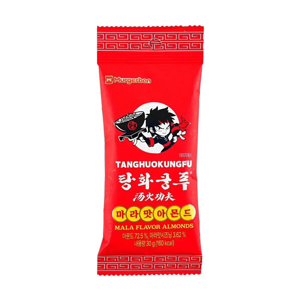 MURGERBON Korean Spicy Mala Almonds 30g - Authentic Flavor Snack