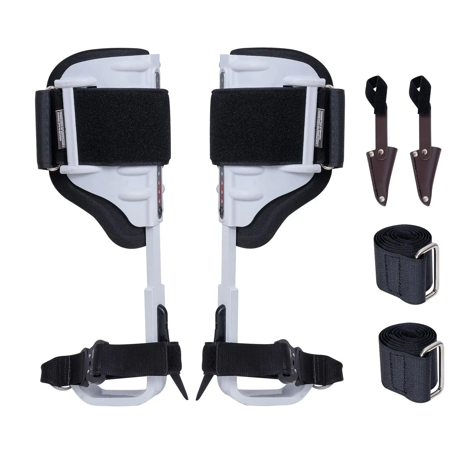 【SummerFinds】VEVOR Tree Climbing Spikes,  , 1 Pair Aluminum Climbing Spurs, 350lbs Load Capacity Tree Climbing Gear with Straps and Spike Protectors, Arborist Equipment for Climbers, Hunting, Fruit Picking, White