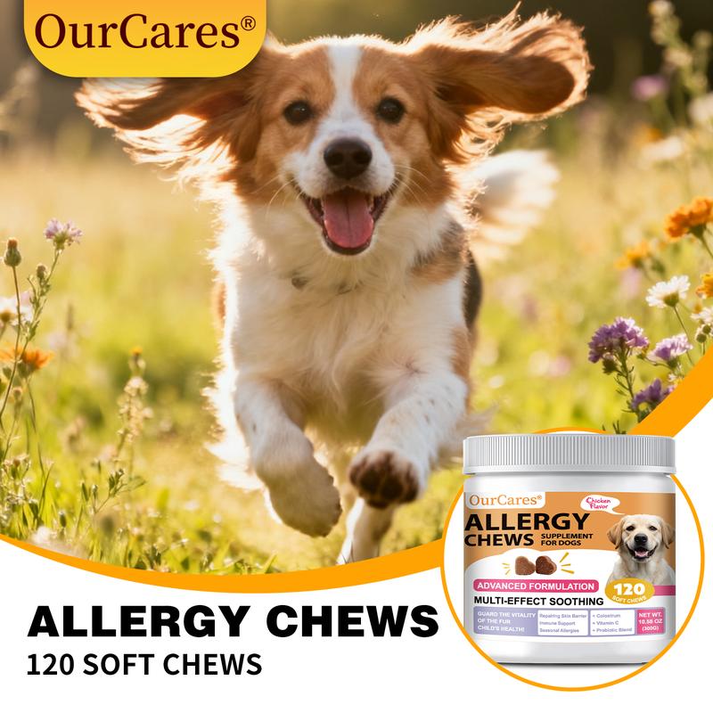 Pet Dog Allergy Chew Tablets