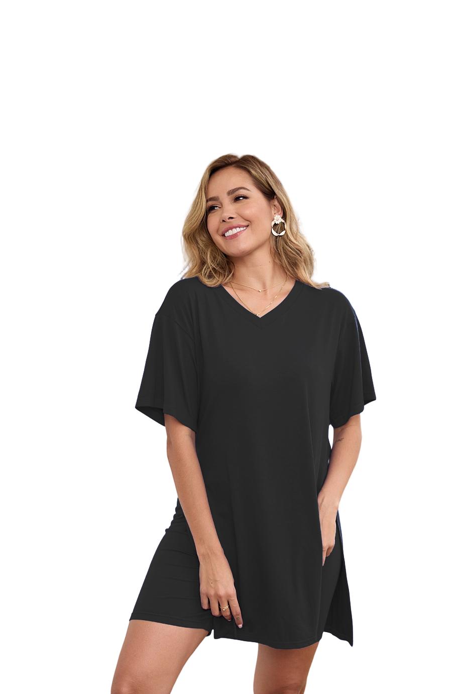 EOJN Women's Plus Size Two-Piece Outfits Set Short Sleeve Tunic Top & Skinny Biker Shorts Bodycon Tracksuits for Casual & Outdoor Fashion SpringStatements