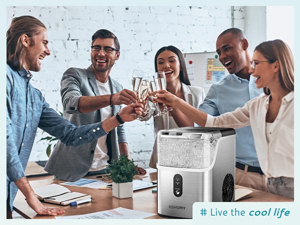Euhomy Best-Selling Nugget Ice Makers Countertop 35lbs/24H&33lbs/24H Pebble Ice Maker with Self-Cleaning Sonic Function, Compact Design & One-Year Warranty Service Euhomy Best-Selling Nugget Ice Makers Countertop 35lbs/24H&33lbs/24H Pebble Ice Maker with Self-Cleaning Sonic Function, Compact Design & One-Year Warranty Service
