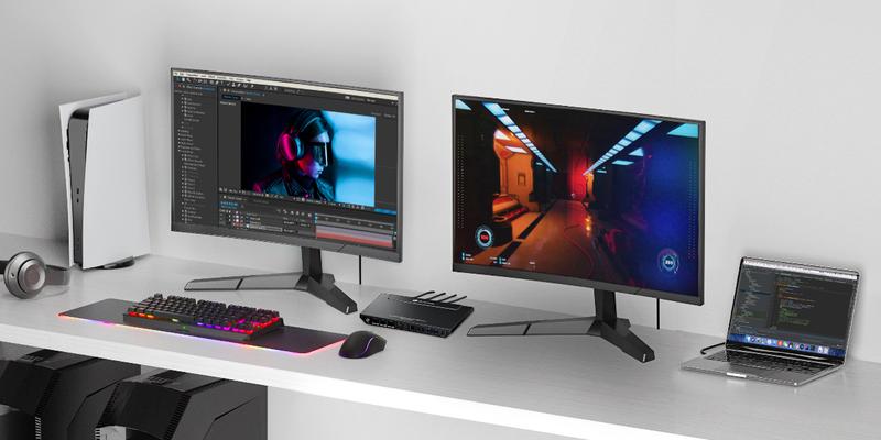 AV Access iDock B30 USB-C & HDMI 4K Dual Monitor KVM Switch for 3 Computers, EDID, 5x USB Ports, 65W Charging for Laptop