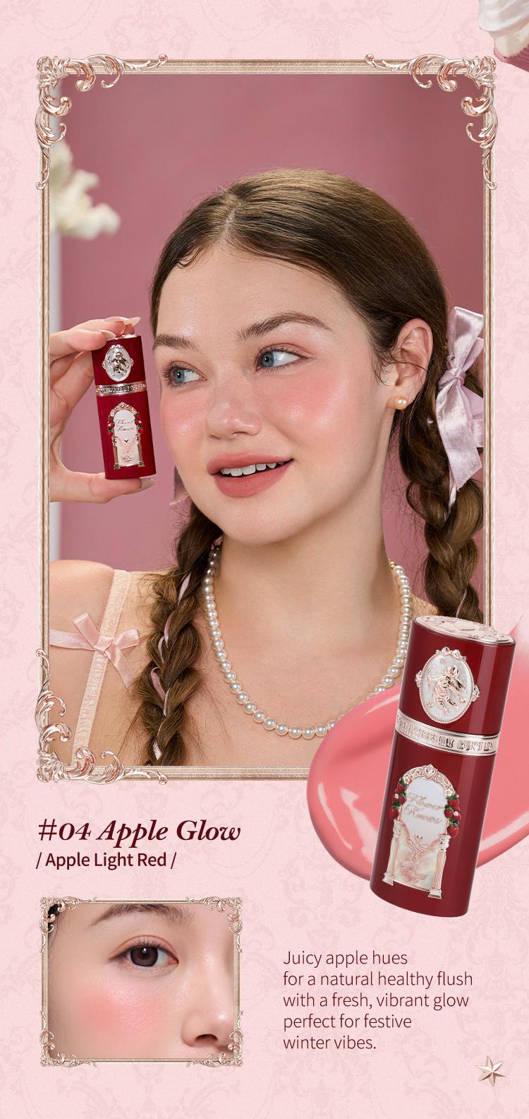 Flower Knows Strawberry Cupid Collection All Day Glow Liquid Blush, Hydrating, long-lasting, high pigment Cosmetic