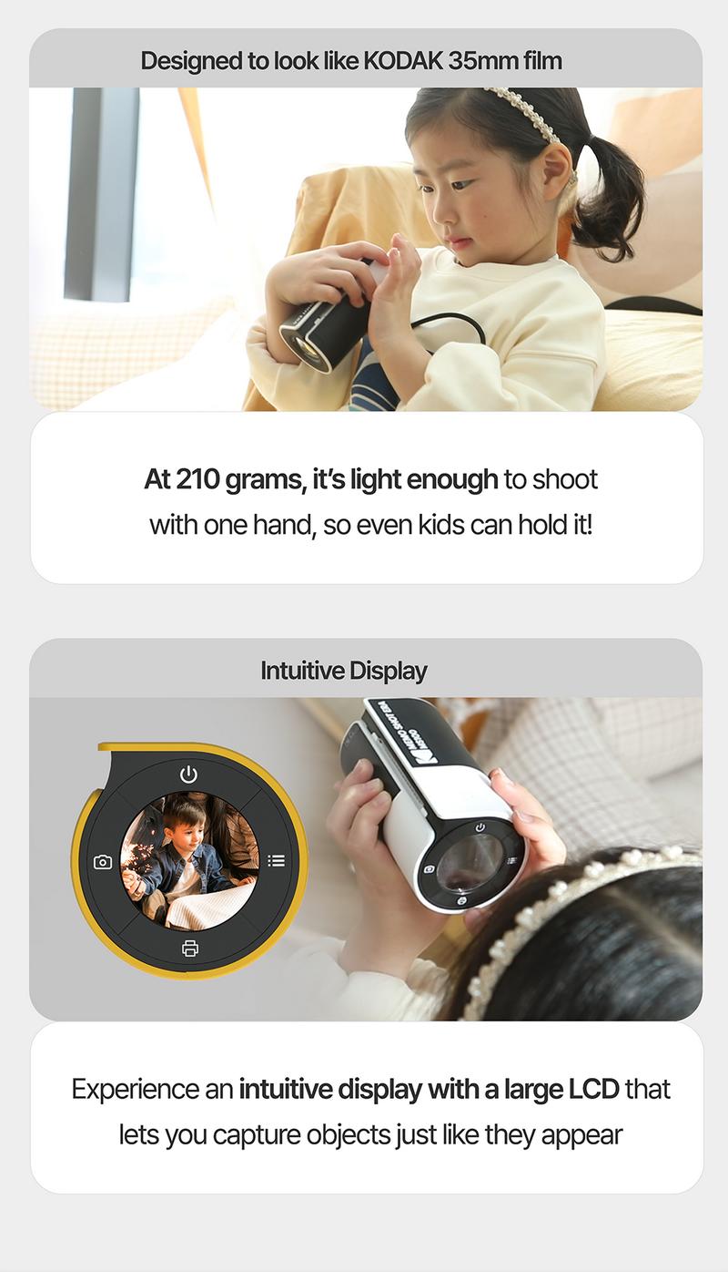 KODAK Memo Shot ERA Label Printer (1.8x2.7inches) bundle (camera with 1 roll + 9 rolls cartridge set) Instant Portable Black and White Sticker Photo Printer