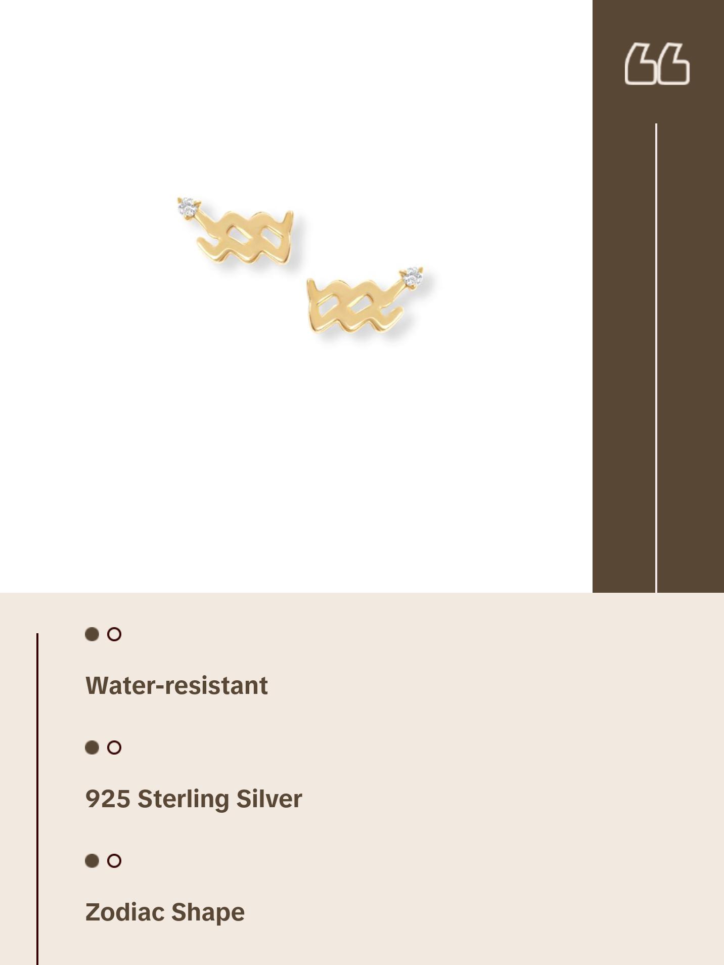 Harper Ray Zodiac Sign Post Earring - Astrology Studs