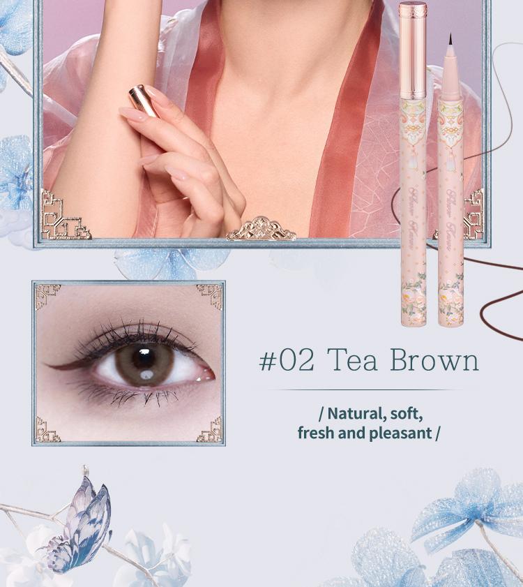 Flower Knows Butterfly Cloud Collar Collection Liquid Eyeliner, Ultra-fine Tip Liquid Eyeliner, Precise Definition, Waterproof, Quick Drying, Smudge Proof, Smooth, Multicolor, All Day Eyeliner Makeup, Summer Makeup Gift, Makeup Beauty Cosmetics