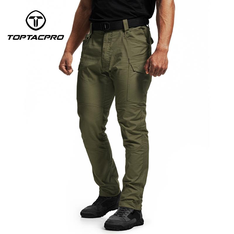 TOPTACPRO Men's Tactica Cargo Pants Elastic Ripstop Pants Soft Fabric EDC Work Sport Pants Sweatpantsmen 8202
