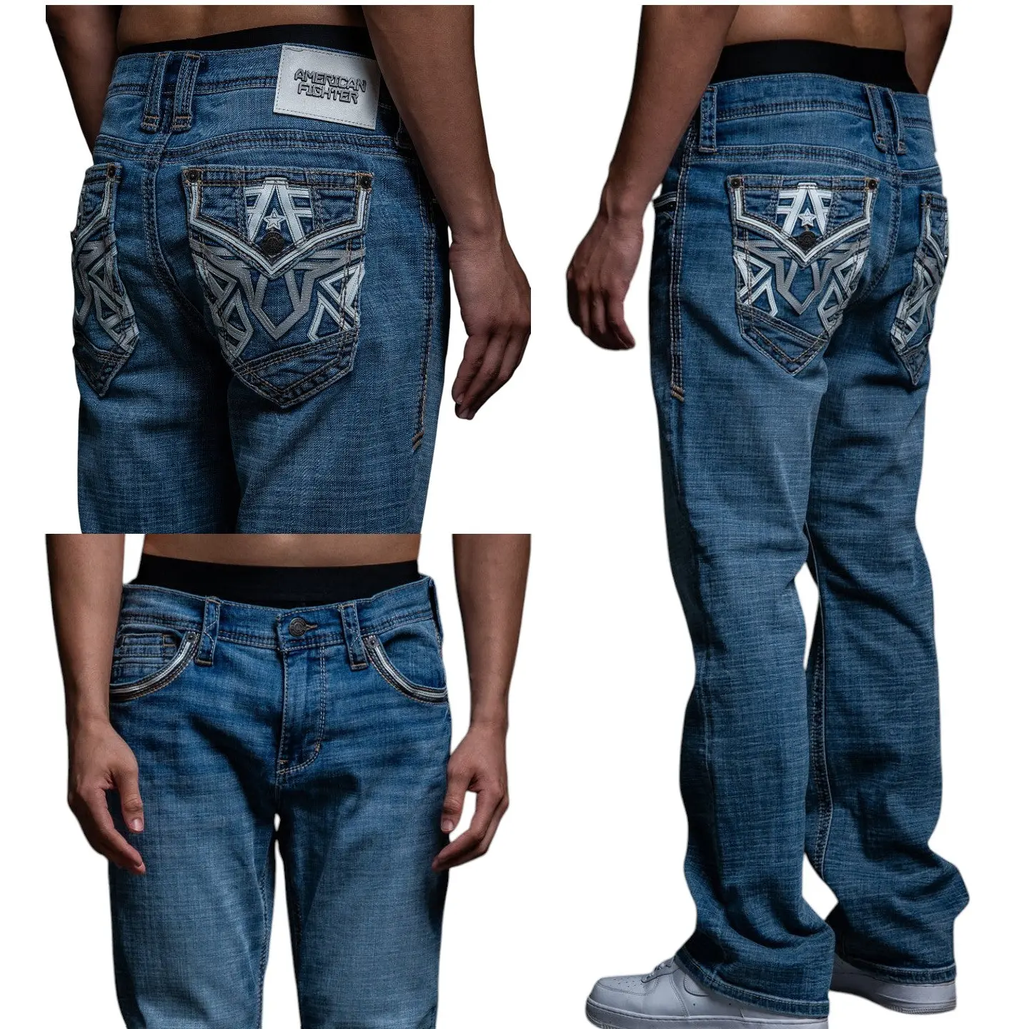 Men's Plain Bootcut Jeans, Regular Fit Mid Waist Cotton Blend Denim Pants with Drake Wash, 32" Inseam for All Seasons, Bootcut Men's Jeans, Early 2000S Aesthetic, Cold Wash, Menswear, Casual, 2000S Throwback, 00S Style Men's Jeans