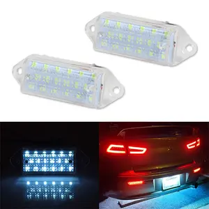 2PCS Ice Blue LED License Plate Tag Lights For Mitsubishi Lancer  Evolution X 2001 2002 2003 2004 2005 2006 2007 2008 2009 2010 2011 2012 2013 2014 2015 2016 2017 Replace OEM 8341A099, MB596500