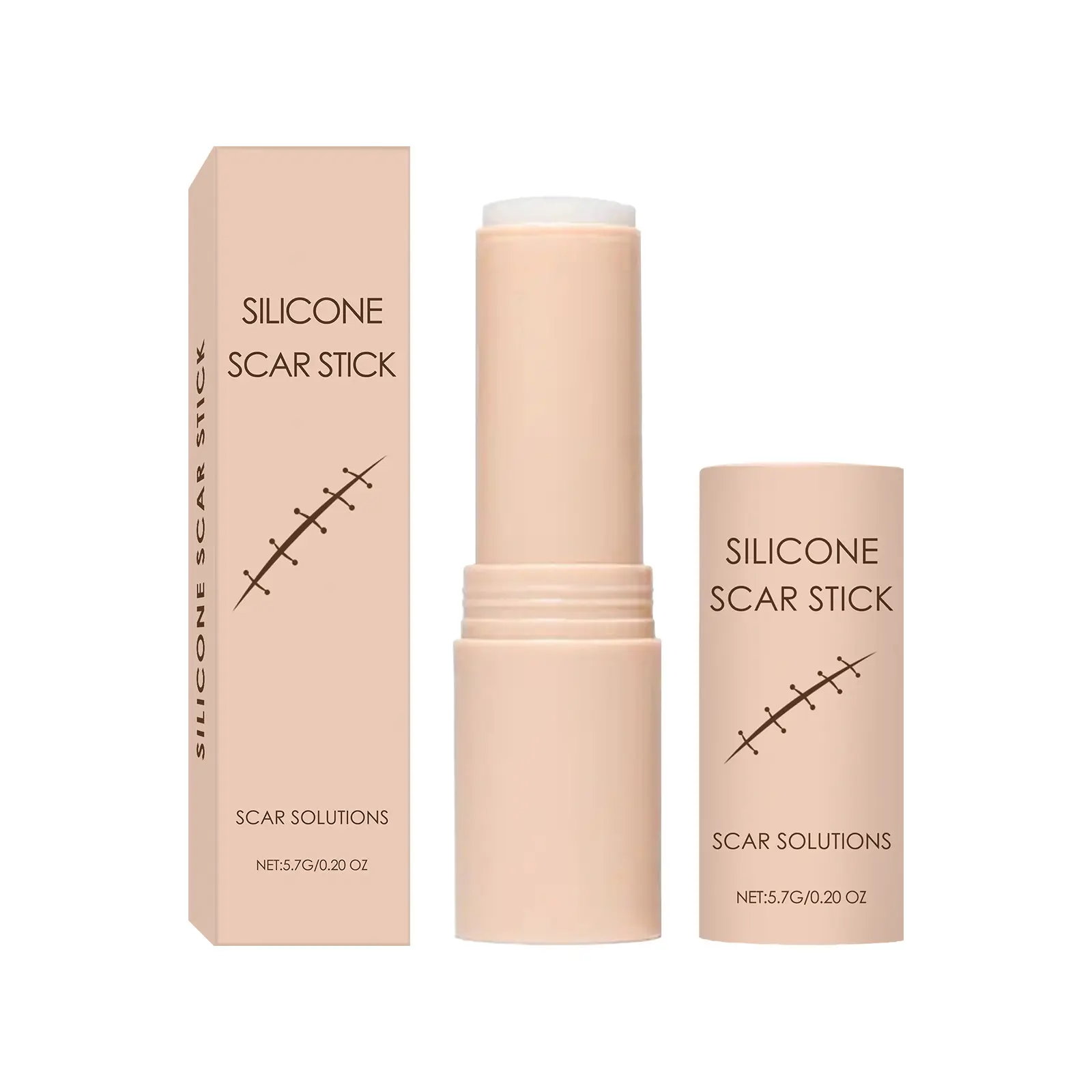 Scar Solutions Silicone Scar Stick with Hyaluronic Acid & Centella Asiatica for Face & Body Use Smooths & Moisturizes Skin Gel Cream