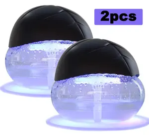 Water Washable Air Purifier with 7 Color LED Night Light, Small Air Cleaner for Smoke & Pet Odor, Home Office Air Freshener