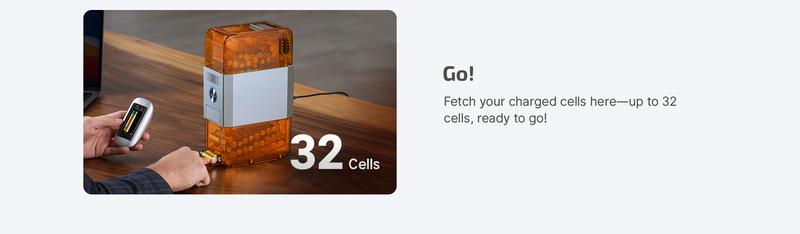 OLIGHT Ostation X Battery Charger for NiMH AA Rechargeable Battery, Charging, Testing, Storage, 3-in-1 Automatic Design