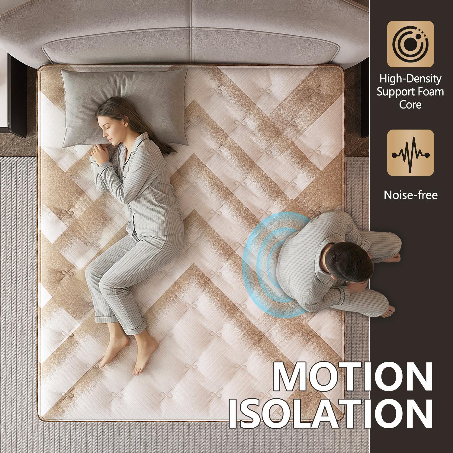 12"14" Twin Full Queen King Size Mattress in a Box Hybrid Spring Memory Foam, Medium Firm Ergonomic Mattress