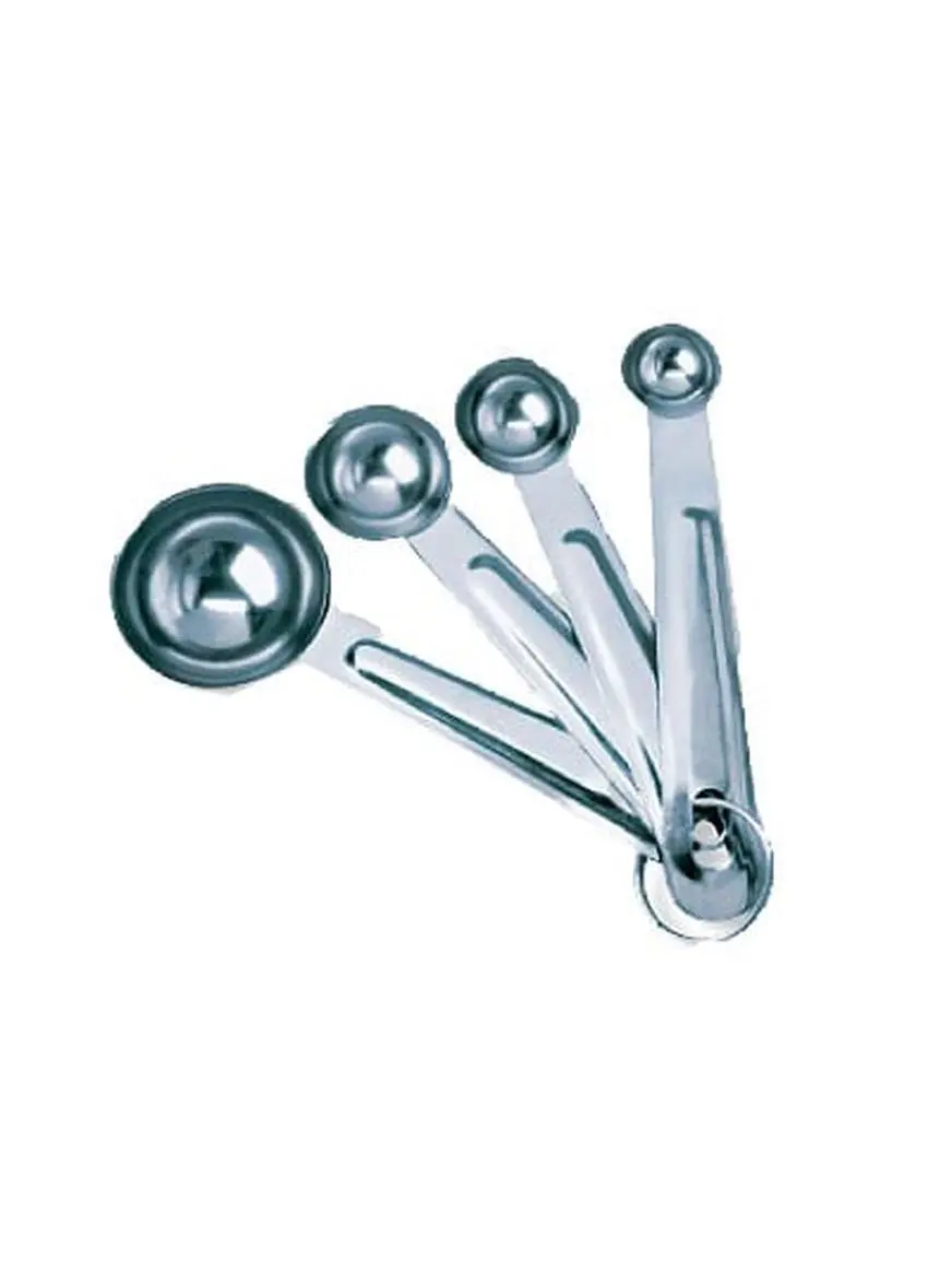 Kitchen Utensils Stainless Steel Measuring Spoon Set by Good Cook, 4-Piece per Pack (6-Pack Total), 1x8.75x2.75 in, with Metric Equivalents, No Seasonal Limitations for All Seasons Kitchen Use