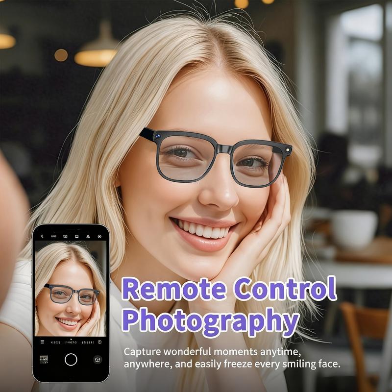 Smart AI Camera Glasses with 8MP Photochromic Lenses ,Button Touch Adjustment for Travel Outdoor Adventures Hands-Free Photography 160+Languages Real-Time Translation Bluetooth Wireless Wearable Video Recording UV Protection