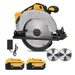 Cordless Circular Saw, Compatible with Dewalt 20V MAX Batteries, 7" Brushless Electric Circular Saw, 5500 RPM, 0-50 Degree Bevel Cutting Capability, Lightweight Design, Includes 2 Blades, Suitable for Wood, Stone, and Plastic Applications