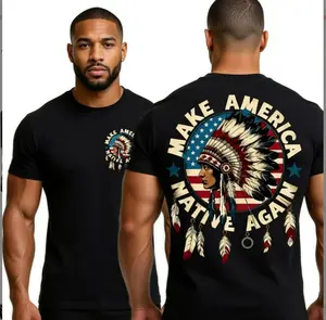 Stride Spark Make America Native Again Tshirt/Sweatshirt/Hoodie – Vintage Native American Pride Tee with Headdress and Flag Design