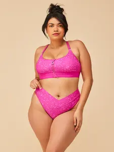 Zip Front Bikini Top