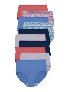 Hanes Women's Brief Underwear Moisture-wicking 10-pack Multi Pack Comfortable Fit Soft Stretch Fabric Breathable Mx40as