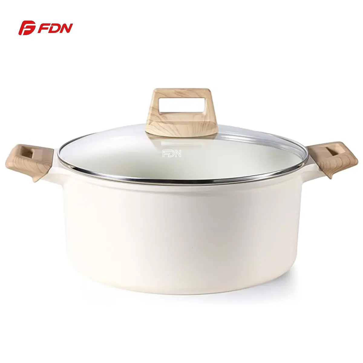 FDN 5-Qt Non-Stick Ceramic Casserole Pan, Titanium-Reinforced Deep Soup Pot Stockpot with Glass Lid, Stay-Cool Handles, Healthy Non-Toxic Stew Pot for Induction & Gas, Oven Safe Dutch Oven Alternative, deals for you